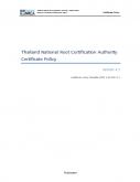 แนวนโยบายของผู้ให้บริการออกใบรับรองอิเล็กทรอนิกส์แห่งชาติ Thailand NRCA (CP Version 4.2) (SSL ...